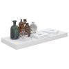 Floating Wall Shelves 2 pcs High Gloss White 23.6"x9.3"x1.5" MDF - White