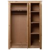 3-Door Wardrobe 46.5"x19.7"x67.5" Pine Panama Range - Brown