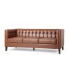 Mirod Comfy 3-seat Sofa with Tufted Back , Modern for Living Room - as Pic