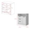 Drawer Dresser Torrey, Bedroom, White - White