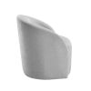 Light Gray Boucle Swivel Barrel Chair 1pc Solid Wood Durable Contemporary Living Room Furniture Luxurious Accent Seating - as Pic