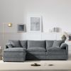 103.5" Chenille Modular Sectional Sofa with Deep and Wide Seat,L Shaped Cloud Couch Set with Double Cushions, 3 Colors - as Pic