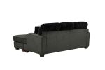 Modern Reversible Sectional Corner-blocked Frame Reversible Cushions Throw Pillows 100% Foam Livingroom Furniture - as Pic