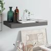 Floating Wall Shelf High Gloss Gray 15.7"x9.1"x1.5" MDF - Grey