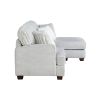 Modern Reversible Sectional Corner-blocked Frame Reversible Cushions Throw Pillows 100% Foam Livingroom Furniture Gray - as Pic
