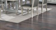 Formal Traditional Dining Table Rectangle Table w Leaf Silver Hue Glass Top 1pc Dining Table Dining Room Furniture - as Pic