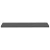 Floating Wall Shelf High Gloss Gray 47.2"x9.3"x1.5" MDF - Grey