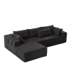 Modern Chenille Upholstered Sectional Sofa Couch Set,Modular 108" L Shaped Sectional Living Room Sofa Set With 6 Pillows(Left Chaise) - as Pic