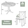Orisfur. 5 Pieces Dining Table and Chairs Set for 4 Persons, Kitchen Room Solid Wood Table with 4 Chairs - pic