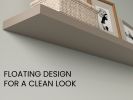 Floating Shelves 1.50" H, with 2 Shelf, Taupe - as Pic