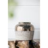 13x13x11" Round Sienna Brown Ceramic Accent Vase - as Pic