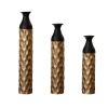 Floor Metal Vases Decorated White Metal vases Set of 3 gorgeous home decoration large glazed metal vases 24.8in/29in/33.8in height - as Pic