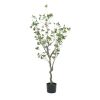47.2 Inch Artificial Milan Leaf Bonsai - Green - Rattan