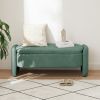 Ottoman Oval Storage Bench 3D Lamb Fleece Fabric Bench with Large Storage Space for the Living Room, Entryway and Bedroom,green - as Pic