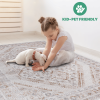 LOOM & LUXE Collection 2X3 Cream/Ivory/Bordered Non-Shedding Living Room Bedroom Dining Home Office Stylish and Stain Resistant Area Rug - as Pic