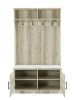 bedroom, porch wardrobe storage rack, Storage Shoe Cabinet, with Clothes Hook, with Sponge Pad Product, Multiple Storage Racks - beige