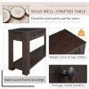 Console Table/Sofa Table with Storage Drawers and Bottom Shelf for Entryway Hallway - Espresso - Solid Wood