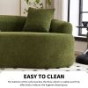 4 Seater Green Sofa with Chenille fabric, 30D ,60 Hardness full sponge,4 pillow for Living Room