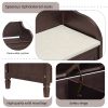 Rustic Style Solid wood Entryway Multifunctional Storage Bench with Safety Hinge - Espresso - MDF