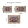 Area Rug 8x10 Vintage Bohemia Large Persian Non-slip Washable Rug For Living Room Kitchen Bedroom Living Room Abstract Geometrical Blue/Yellow-as Pic