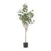 59 Inch Artificial Eucalyptus Tree - Green - Iron+Plastic