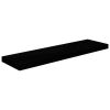 Floating Wall Shelf High Gloss Black 35.4"x9.3"x1.5" MDF - Black