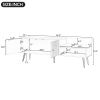 Modern Shoe Storage Bench with Hidden Storage and Upholstered Cushions for Bedside,Living Room and Entryway - White - MDF+Metal