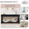 Console Table 63" Long Console Table with Drawers and Shelf for Entryway,Hallway,Living Room - Espresso - Solid Wood
