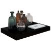 Floating Wall Shelf High Gloss Black 15.7"x9.1"x1.5" MDF - Black