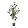 47 Inch Artificial Laurel Tree - Green - Iron+Plastic