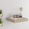 Floating Wall Shelf Oak 9.1"x9.3"x1.5" MDF - Brown