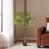 47.2 Inch Artificial Nandina Leaves Plants for Indoor Office Home Decor - Green - POLYETHYLENE