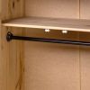 Wardrobe 31.5"x19.7"x67.5" Solid Pine Panama Range - Brown