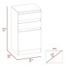 Diamond Dresser, Jewelry Box, Mirror, Single Door Cabinet, Two Drawers - White