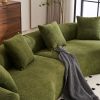 4 Seater Green Sofa with Chenille fabric, 30D ,60 Hardness full sponge,4 pillow for Living Room