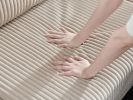 Modular Sectional Sofa, L-Shaped Corduroy Couch Set, 3-Seater Modular Sofa with Deep Seat and Cloud-Like Comfort, Beige