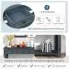 Console Table/Sofa Table with Storage Drawers and Bottom Shelf for Entryway Hallway - Navy - Solid Wood