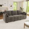 Modular Sectional Sofa Convertible Sofa Couch Set with Storage for Living Room, Modern 3 Seater Modular Sectional Couch (Grey)
