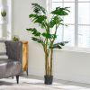 59 Inch Artificial Monstera Tree - Green - Iron+Plastic