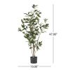 47 Inch Artificial Laurel Tree - Green - Iron+Plastic