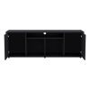 Dallas Tv Stand for TV麓s, Two Cabinets With Single Door, Four Shelves - Black