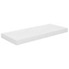 Floating Wall Shelves 2 pcs High Gloss White 23.6"x9.3"x1.5" MDF - White