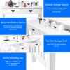 Home Office Writing Desk with 4 Drawer Computer Study Table - White