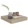 Floating Wall Shelf Oak 9.1"x9.3"x1.5" MDF - Brown