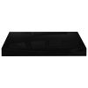 Floating Wall Shelf High Gloss Black 15.7"x9.1"x1.5" MDF - Black
