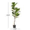 59 Inch Artificial Fiddle Leaf Fig Tree - Green - Iron+Plastic
