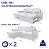 85 Inches Sofa Bed, 3 Seater Sleeper Sofa with Storage Chaise