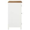 Wardrobe 29.9"x20.5"x41.3" Solid Oak Wood - White