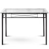 5 Pieces Dining Set with Tempered Glass Top Table and 4 Upholstered Chairs - As the picture shows