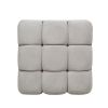 Marcel 36" Bubble Modular Modern Cocktail Ottoman, Pebble Gray Corduroy - as Pic